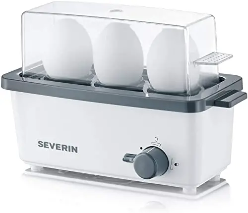 Severin Eierkocher inklusive Wasser-Messbecher mit Eierstecher geeignet für 3 Eier